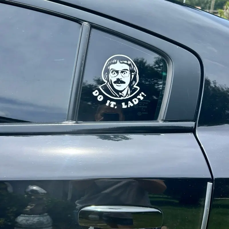 Do it, Lady! Vinyl Car Decal Window Sticker with Unique Graphic Design for Personalization