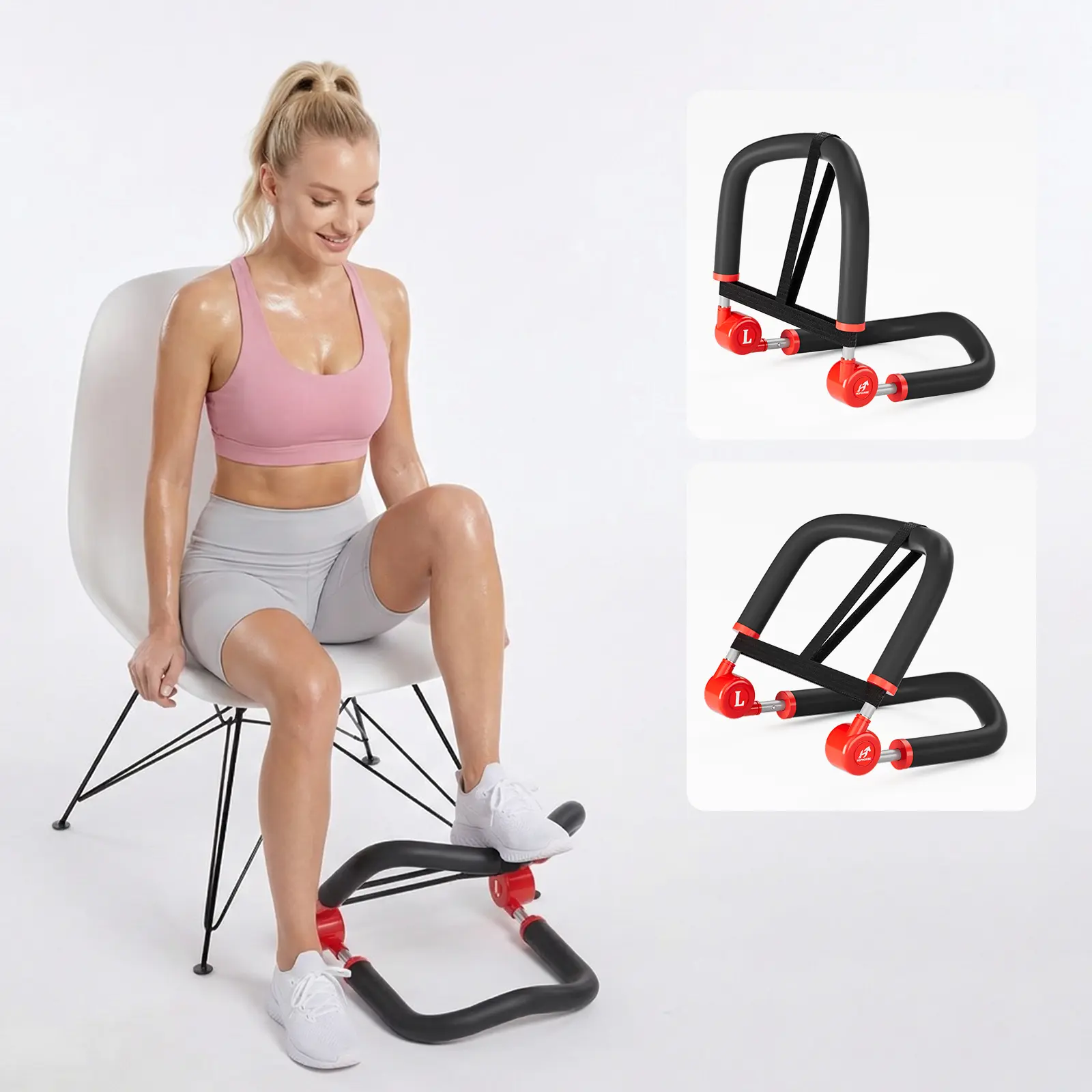 HOPHORSE Ab & Core Exercise Machine,Home Gym Sit Up Trainer,Adjustable Automatic Rebound,4 Resistance Levels,Core Workout Equipment with Resistance Bands, Functional Training Workout, Core Strength Training