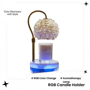 Crystal Wax Melt Lamp Dimmable RGB Color Changing Atmosphere Light Aromatherapy Melt Warmer Home Decor Gift with 16 Dynamic Colors & 3 Dimming Levels for Cozy Sanctuary v day flowers