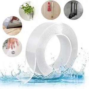 Double Sided Tape Heavy Duty(9.85FT), Nano Double Sided Adhesive Tape, Clear Mounting Tape Picture Hanging Adhesive Strips.Double Sided Hook and Loop Adhesive Tape，ducttape traceless adhesive tape
