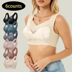 【6PCS】Backless seamless lift bra for women invisible under clothes no lines Smooth Wireless Bralette Panty Set Minimalist summervibes