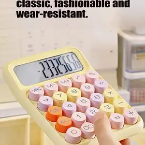 Multicolor Bright LED Display Calculator, Vibrant Colors, Simple Button Layout, Perfect for School and Office Use, No Battery Included