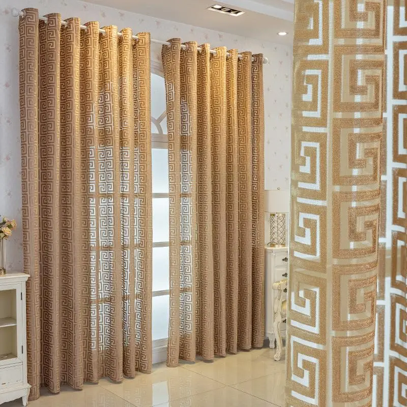 Greek Key or White Pattern Curtains 1 Panel or 2 Panels, Geometric Elegant Window Drapes for Living Room Bedroom, Home Decor
