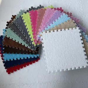 20-Piece Plush Foam Interlocking Mats, Removable Edges, Thickened 0.4 Inch, Soft Non-Slip Puzzle Area Rug, Soft Shaggy Rug, Bedroom Living Room Flooring
