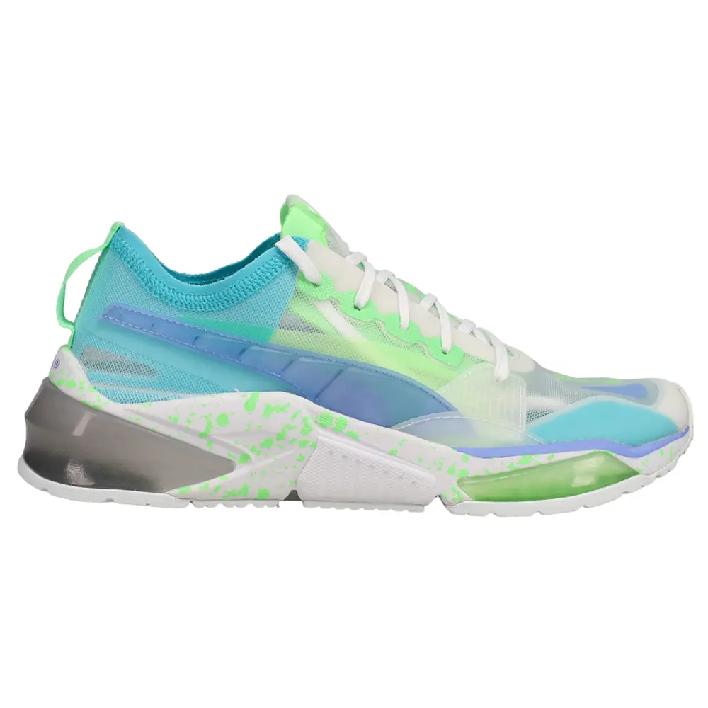 PUMA Womens Lqdcell Optic Sheer Glow-In-The-Dark Training Sneakers Shoes - Blue, Green