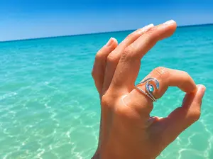 Opal Ocean Wave Ring