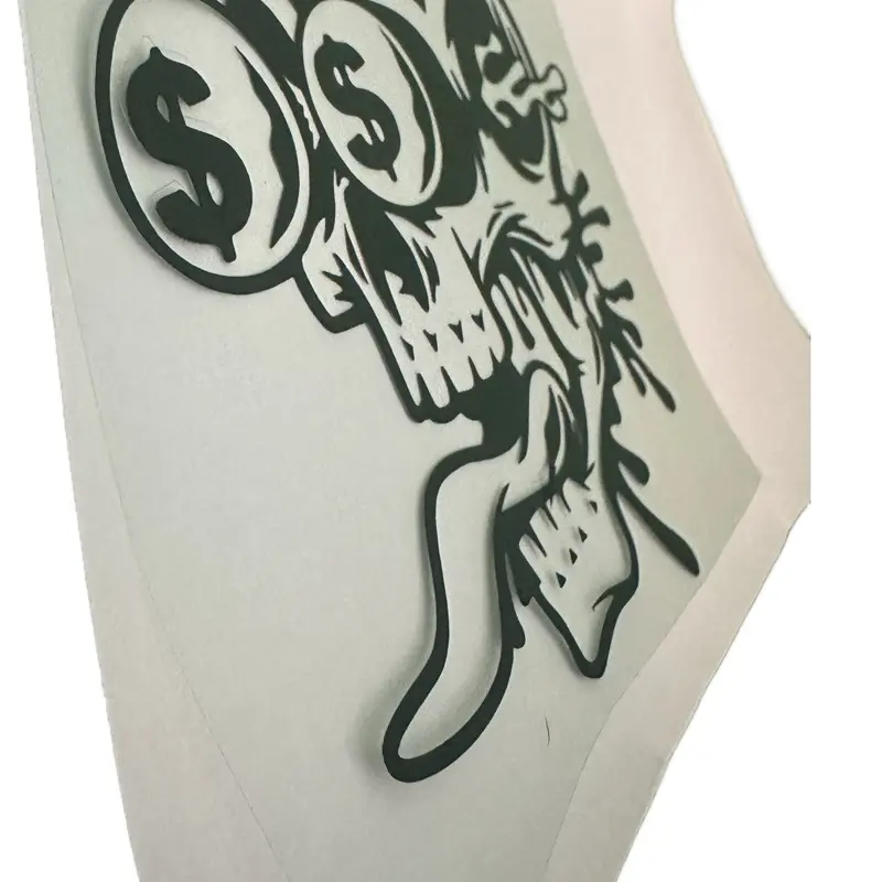Dollar eyes skull Decals Durable Weather Resistant Stickers for Vehicles Windows or Walls Easy Installation Unique Touch Customization