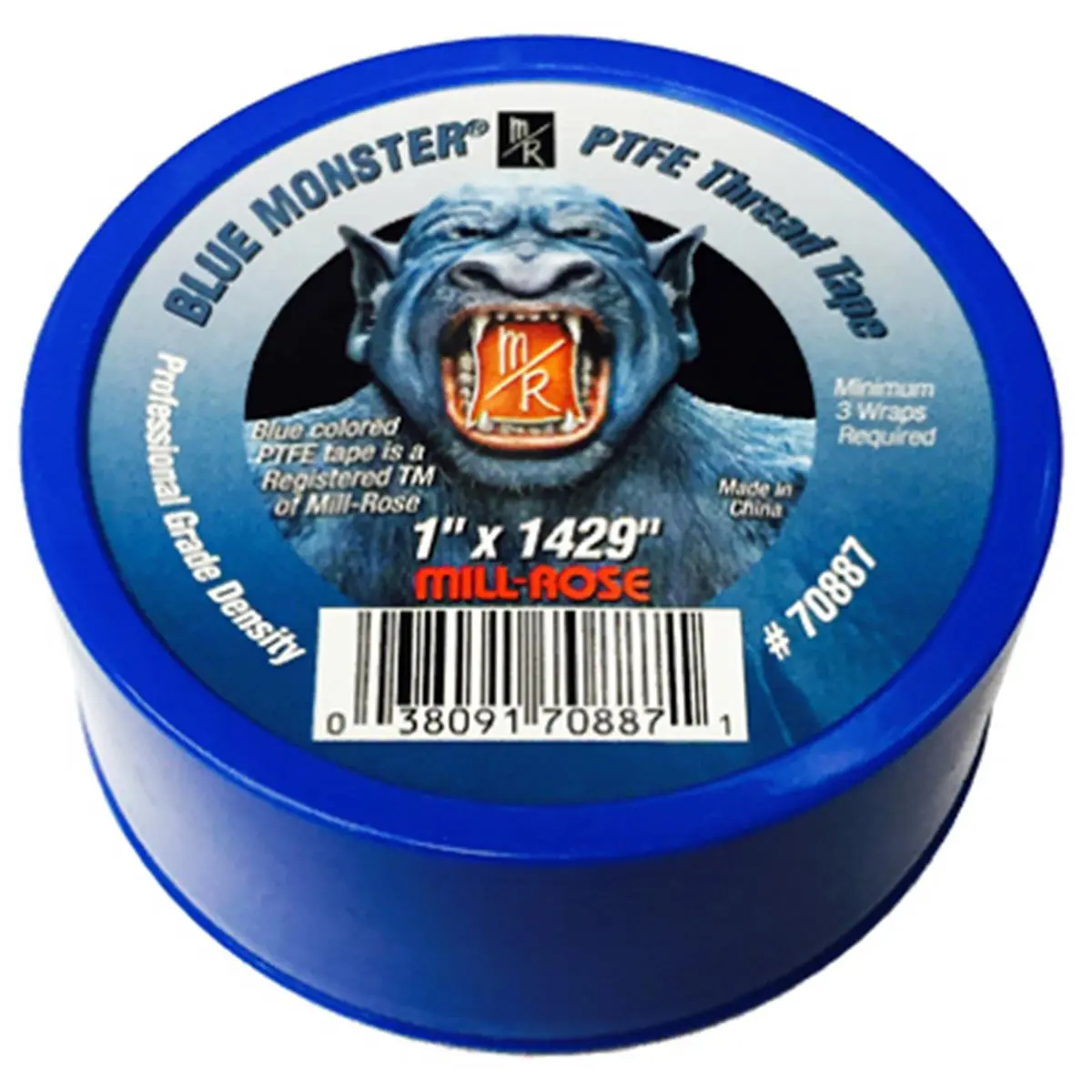 212 MAIN PTFE Thread Tape, 1 ft x 1429 in Blue, High-Density, Non-Stick, All-Purpose Plumbing Thread Seal Tape for Tools & Hardware Applications