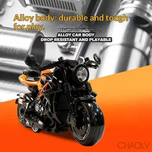 Collectible Cbr Motorcycle 1:14 Scale Alloy Model, Street Bike Racing Track Simulation, Gift Birthday Present, Realistic Backlit Moto