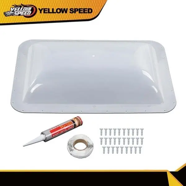 ALLGOOD Brand-New 1-Pack RV Skylight Exterior Cover (17.8in x 25.8in), Semi-Transparent Heavy Duty Impact Resistant Part with Screws, Easy Installation, Universal Fit for Campers, Automotive Stowing & Tidying Accessory That Brings in More Natural Light