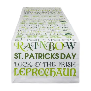 Design Imports 14" x 108" St. Patrick's Day Print Table Runner