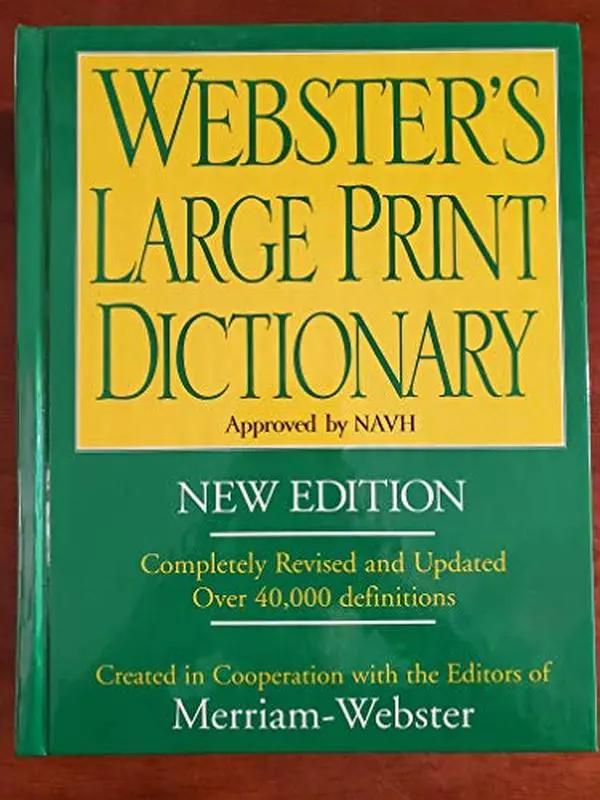 USED Book - Webster's Large Print Dictionary - New Edition by Lorraine Marchi (Hardcover) - english
