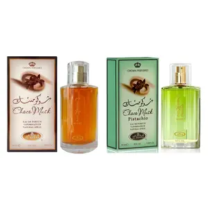 Choco Musk & Pistachio Cologne Set 1.65 Fl Oz x 2 | Long Lasting Gourmand Nutty Perfume for Women & Men | Eau de Parfum Duo Fragrance Gift Daily Use