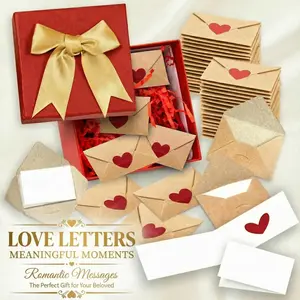 DIY Love Notes Gifts Box - Cute Open When Letters & Mini Envelopes - Unique Long Distance Gift for Him Boyfriend Anniversary Graduation Wedding Birthday Mother's Day