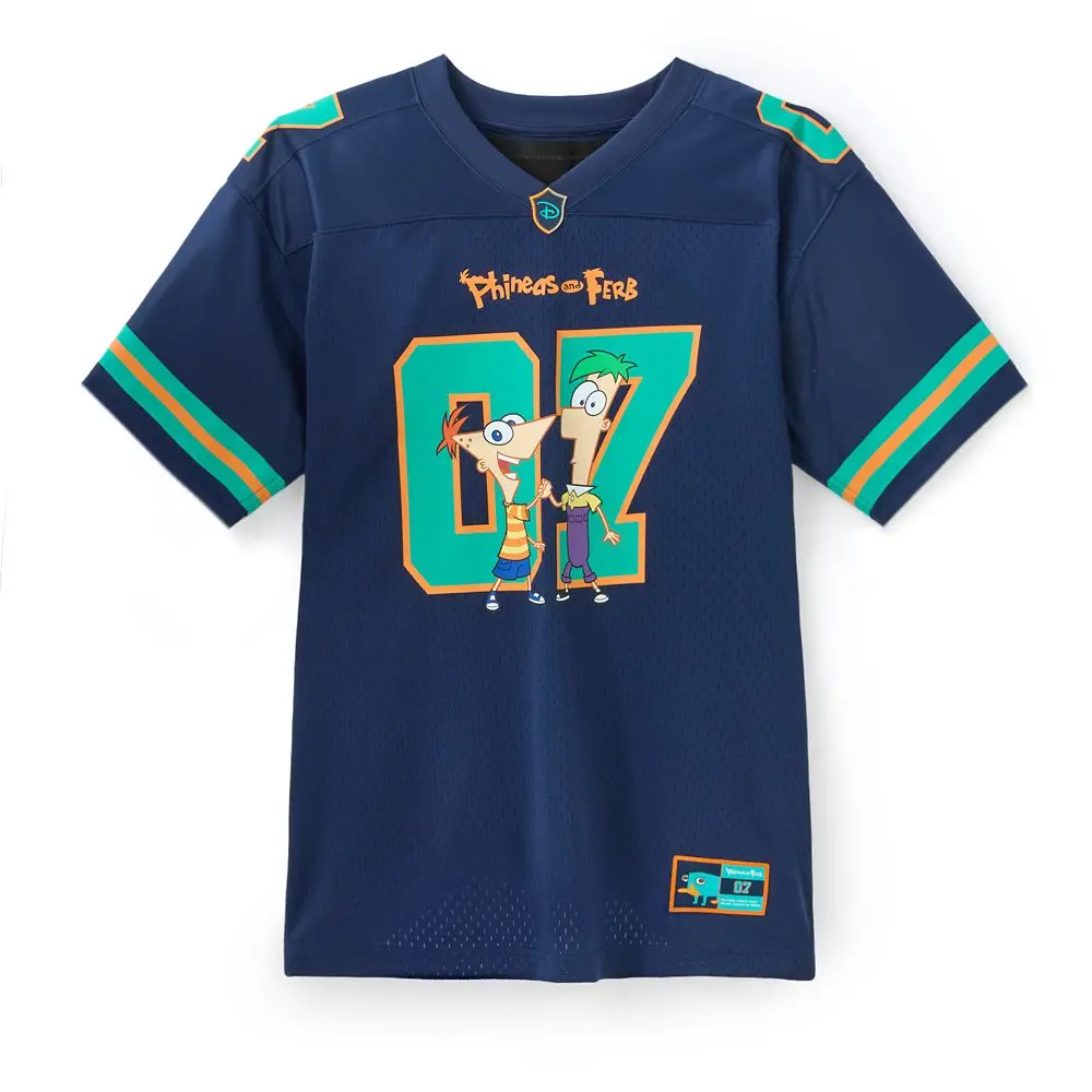 Disney Store Phineas and Ferb Football Jersey for Adult
