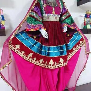 Burgundy Afghani handmade clothes