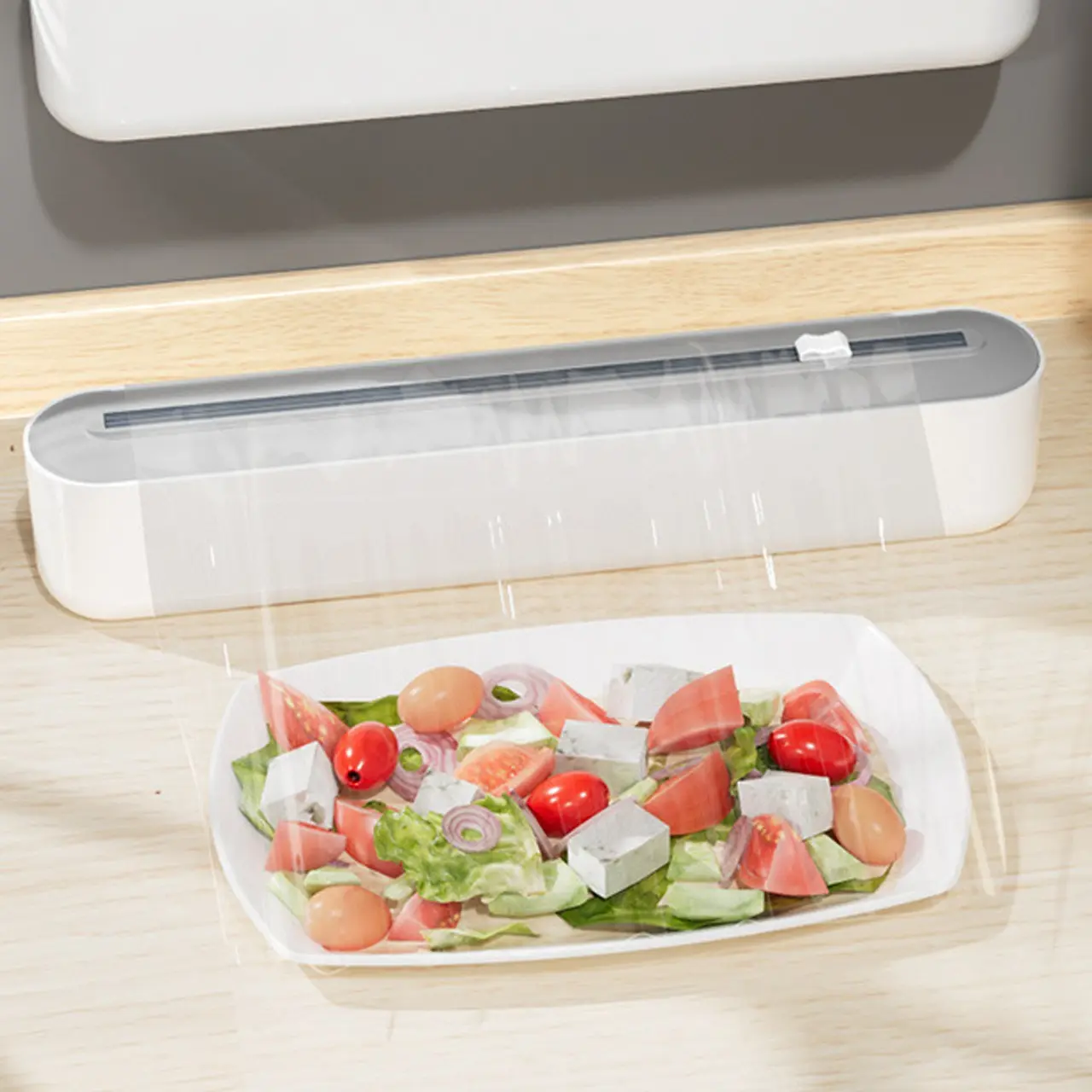 Wall-Mounted Suction Cup Foil Cutter, Cut Plastic Wrap, Aluminum Foil, Oil Paper, Kitchen Refrigerator Accessory, Kitchen Gadget