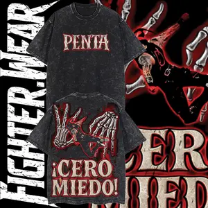 Fighter.Wear - Pentagón Jr penta zero miedo MMA, WWE, UFC, Gymer Retro Old Graphic Cotton T-Shirt hoodie Vintage Graphic Print Cotton T-shirt, 1 side, Y2K Streetwear Tee, Underground Style, Gen Z Fashion, Christian Graphic Tee, sopula, hellstar
