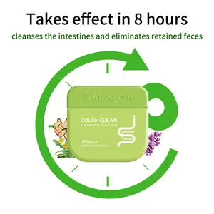 Kingscom Intense Colon Cleanse Formula - Okra Fiber Formula Caffeine-Free Gut Health & Detox Support 15 Day Cleanse Herbal Components Fennel Seed Extract Extra Strength