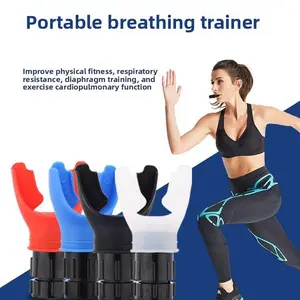 Fitness trainer portable vital capacity abdominal breathing exerciser adjustable resistance