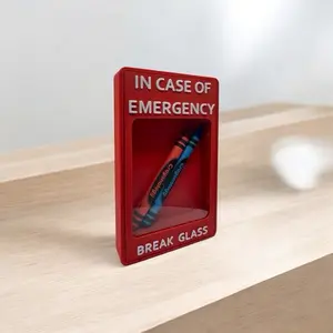Crayola Military Planning Emergency Break Glass Kit with Red and Blue Crayons in Red Box Colorful Marker Set Office School Supplies