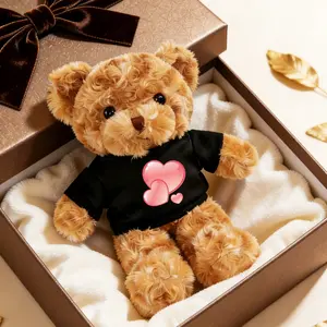 Personalized Teddy Bear, Stuffed Animals, 11-Inch (Including Clothing), Wedding Decoration Teddy Bear, Personalized Gift, Soft Cuddly Gift For Valentine's Day, Birthday, Christmas, Suitable For Various Occasions