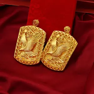 Eagle Pendant hip hop cuban chain motivational gift black girl jewelry gold wedding fashion beautiful design men's unisex luxury elegant charm high quality necklace shiny basic chain necklace link golden width heavy men