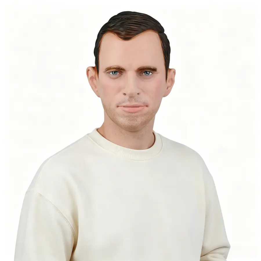 Retro Ultra-Realistic Middle-Aged European Male Latex Full Face Mask - Halloween Party Accessory for Live TikTok Pranks, Lifelike Full Head Disguise, Role Play