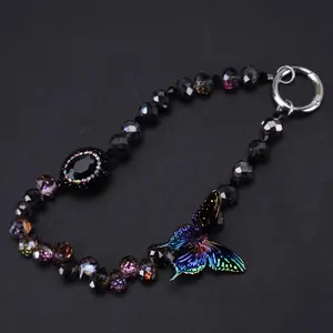 2026 New Light Luxury 3D Beaded Butterfly Phone Charm, Stylish Accessories for Keychain, Bag Pendant Use, Versatile Sports & Outdoor Accessories