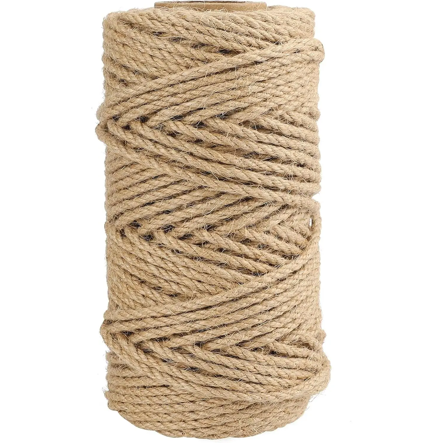 4MM Jute Rope,164Feet  and Heavy Duty Jute Twine, Brown Decoration  Twine String for Artworks, Gardening, Bundling, Camping, Decorating, and DIY Crafting (50M/164Ft * 4MM)