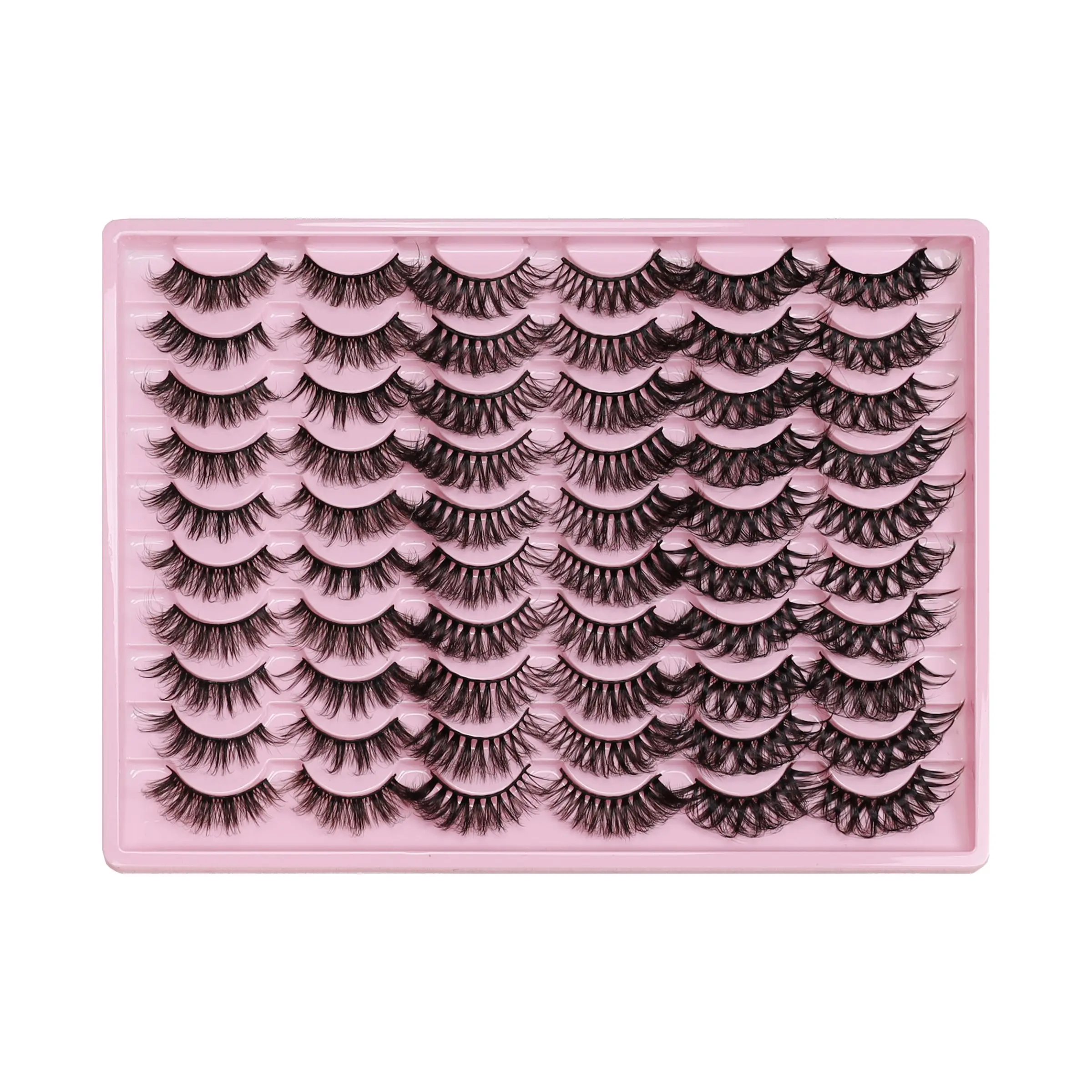 New Product DD Chemical Fiber Russian Volume False Eyelashes 30 Pair Set - Thick and Natural Eyelash Extension