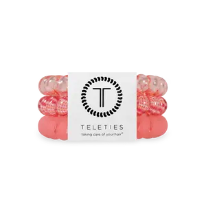 TELETIES - Dreamsicle Large Hair Ties - Pack of Three - Strong Grip