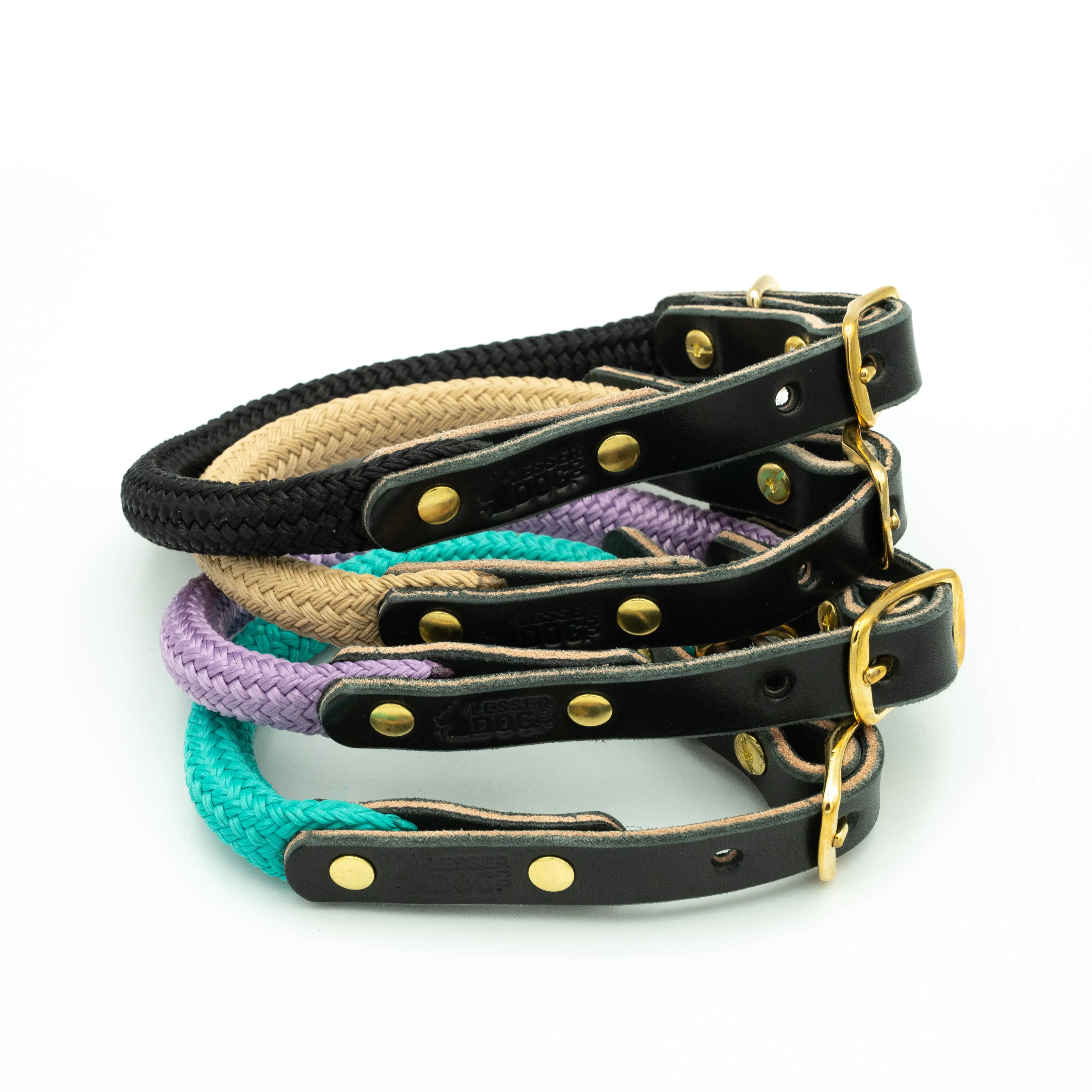 Equinox - Hybrid Leather and Rope Collar