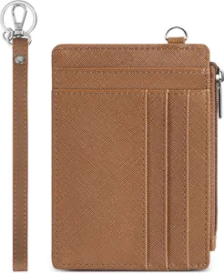 Small Wallet for Women Slim Wristlet Keychain Wallets RFID Credit Card Holder With Zipper Pocket