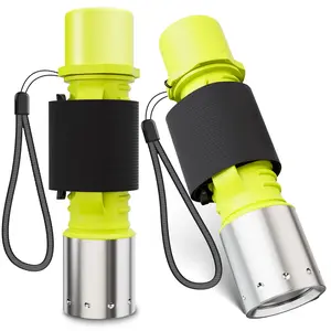 2 Pack Suba Diving Flashlight with Rechargeable Battery 3 Modes Super Bright Underwater Diving Flashlight IPX8 Waterproof for Snorkeling Caving Outdoor Activities