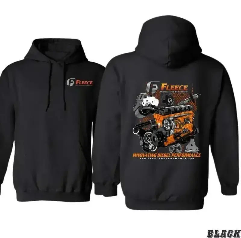 Fleece Performance Hoodie with Diesel Engine Graphics, Unisex Streetwear for Diesel Enthusiasts, Relaxed Fit, Perfect for Fans Seeking Bold Design Menswear Sweatshirts