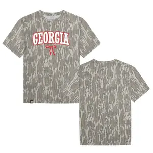 GEORGIA Designed On Original Bottomland Pattern Tshirt, Mossy Oak GEORGIA Bottomland Camouflage Camo Tee