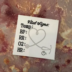 Vital Signs Sticky Notes w/ time!