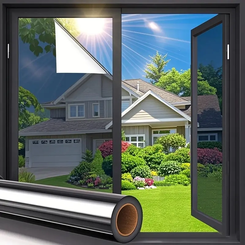 1pc Heat Insulation Glass Window Film, Anti-Peeping and Sunshade, UV Protection for Office and Balcony Use, Privacy Window Film, Window Privacy Films