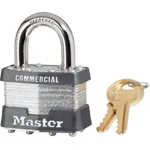 Master Lock 1KA2359 1.75 4 Pin Tumbler Steel Padlock