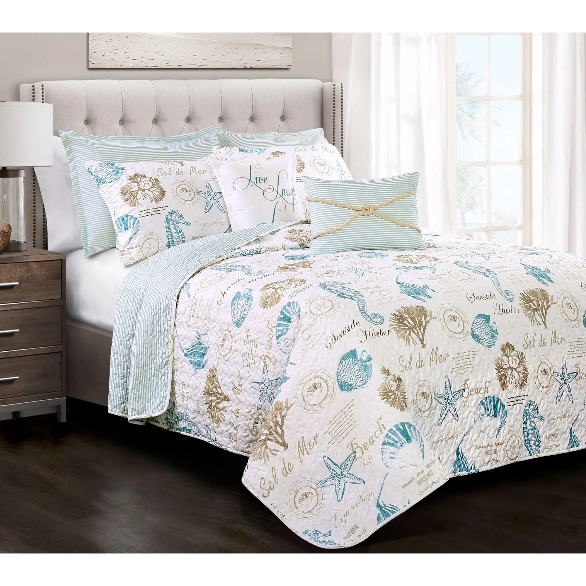 Lush Decor Harbor Life Quilt 7Pc F/Q