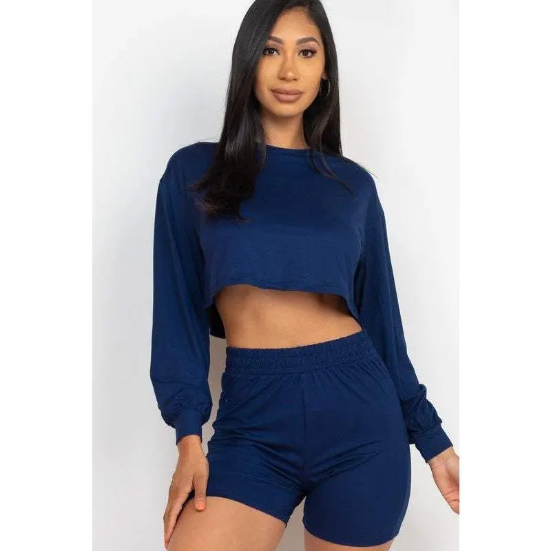 Cozy Top and Biker Shorts Set [10 Color Options]