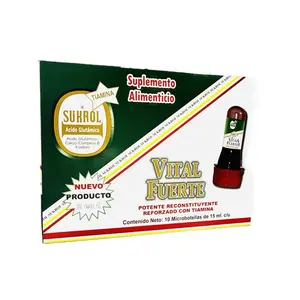 Vital Fuerte 2 in 1 Multivitaminico with Sukrol Dietary Supplement 150ml Multi-Pack 10 Micro Bottles for Immune System Support Energy & Skin Health - Bebible 15 in 1 Multivitamin for Enhanced Vitality