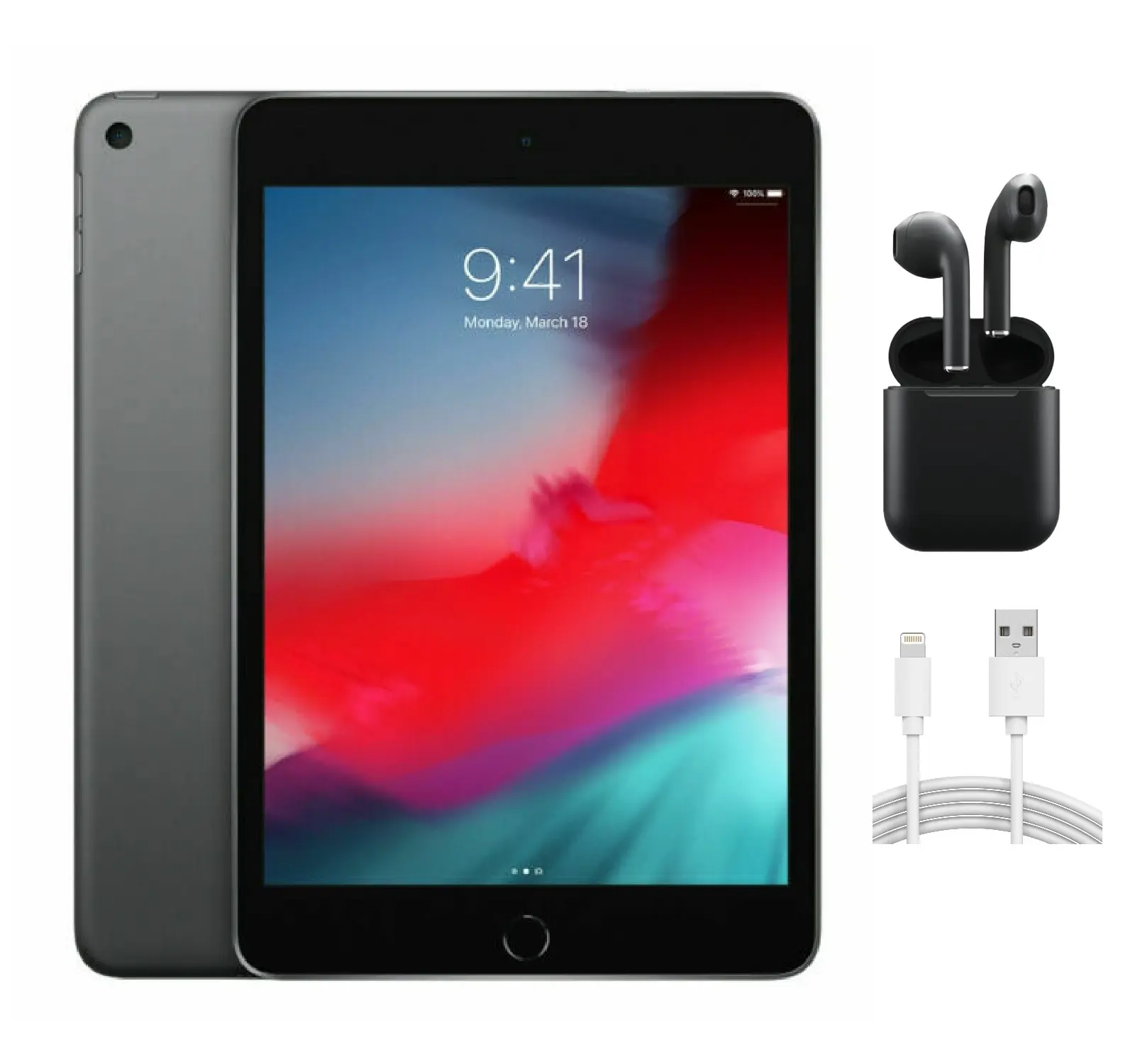Refurbished Apple iPad Mini 5 (WiFi + Cellular Unlocked) A2126 - Excellent Condition with Wireless Earbuds & 1 Year Warranty
