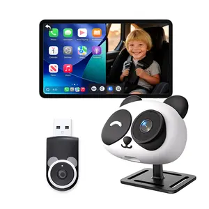 Baby Car Camera &Wireless CarPlay Adapter,1080P HD Rear Seat Monitor Display on Car Screen,150°Wide Angle No-Glow Night View, Safety for Kids & Infants