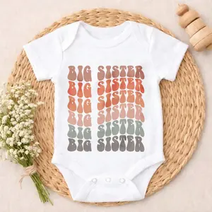 Newborn Baby Bodysuit Romper Outfit Big Sister Big Sister Big Sister Big Sister Big Sister Breathable Cotton Breathable baby boy clothes Comfortable Cotton Perfect Gift for Grandma, Parents, Perfect for Coming Home & Celebrations