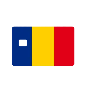 Custom Adhesive Stickers Romania Flag Credit Card Sticker - High Quality, Waterproof, Stain Resistant