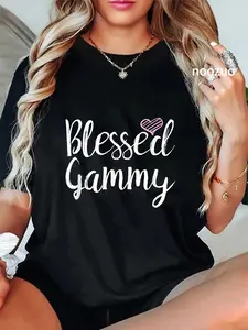 100% Cotton Blessed Gammy T-Shirt - grandma gifts T-Shirt