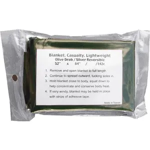 Olive Drab - Military GI Style Lightweight Combat Casualty Blanket