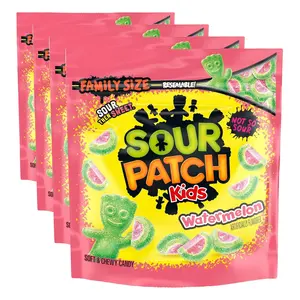 SOUR PATCH KIDS Watermelon Soft & Chewy Candy,Family Size,Bulk Candy,1.8 lb,(Pack of 4)